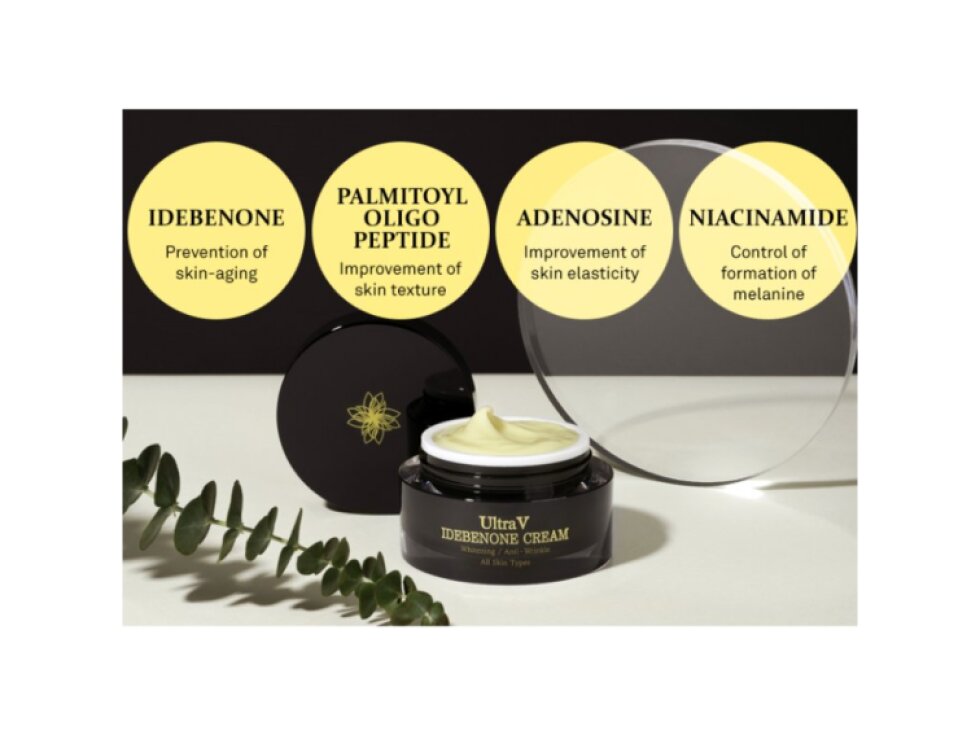 ULTRA V IDEBENONE - CREAM - Anti-age pleťový krém s idebenonem a peptidy pro viditelné omlazení, rozjasnění a vyhlazení pleti 50 ml