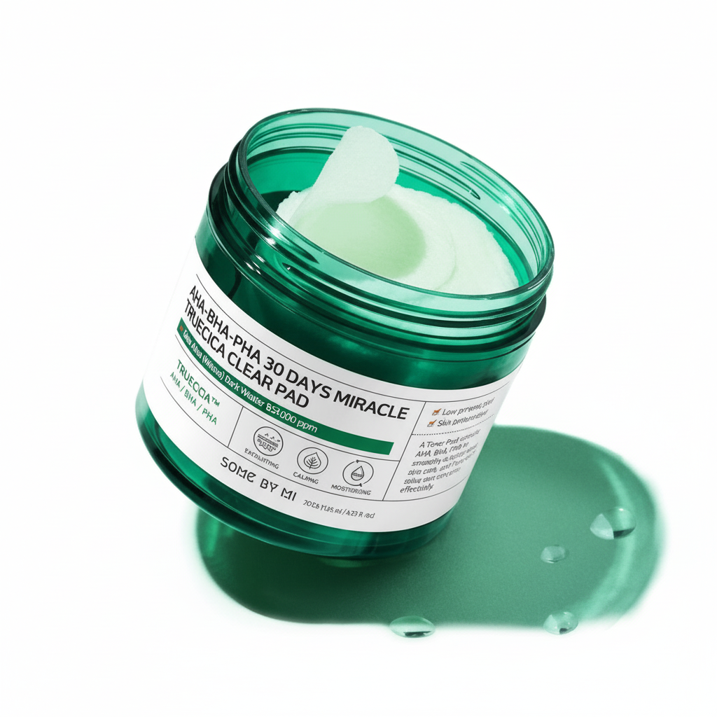 SOME BY MI – AHA-BHA-PHA 30 Days Miracle Truecica Clear Pad – Exfoliační tamponky proti akné s Truecica™ komplexem 70 ks Krátký popis