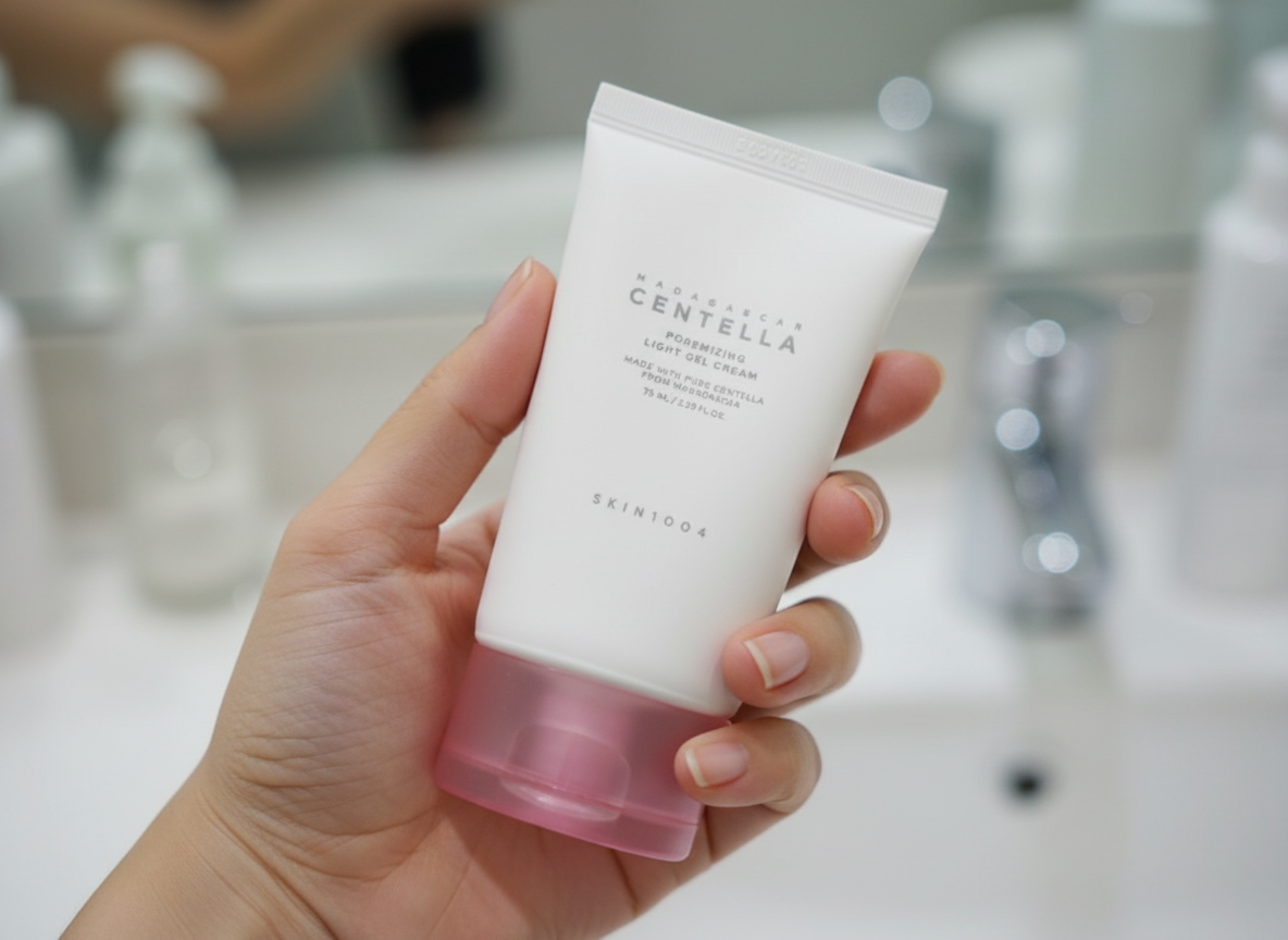 SKIN1004 - MADAGASCAR CENTELLA POREMIZING LIGHT GEL CREAM - Lehký gelový krém pro zjemnění pórů a zklidnění pleti 75 ml