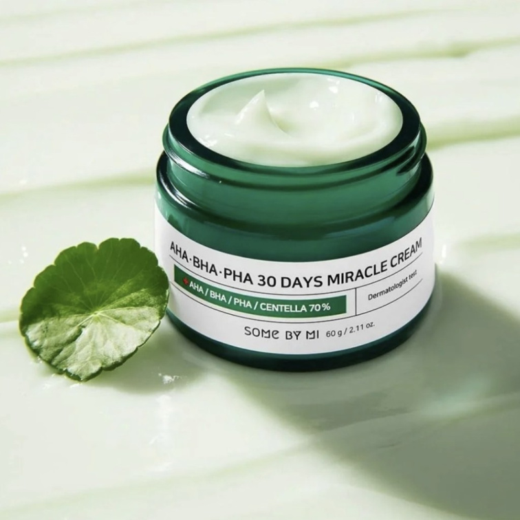 SOME BY MI – AHA-BHA-PHA 30 Days Miracle Cream – Zklidňující pleťový krém proti akné s kyselinami 60 g