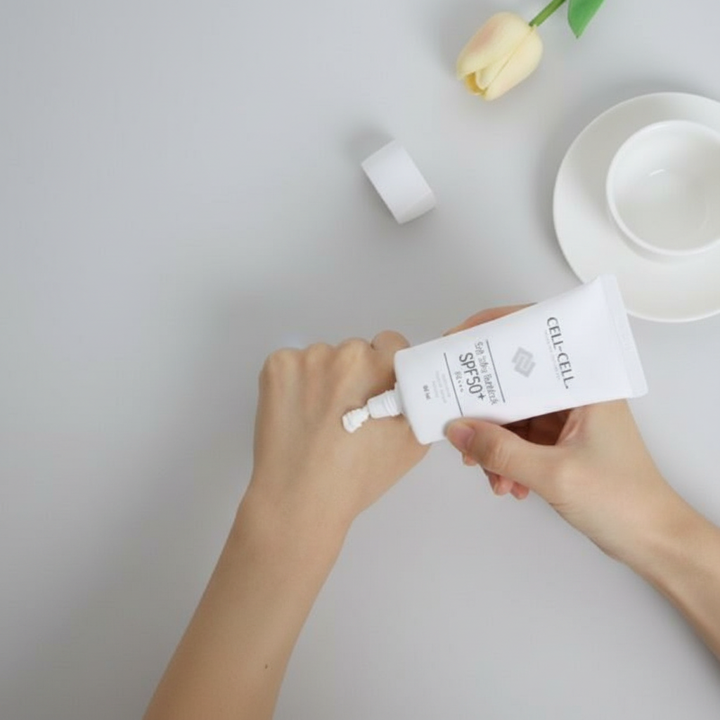 CELL BY CELL - SOFT SILKY SUN BLOCK SPF50+ PA+++ - Hydratační pleťový krém s SPF 50+ 50 ml