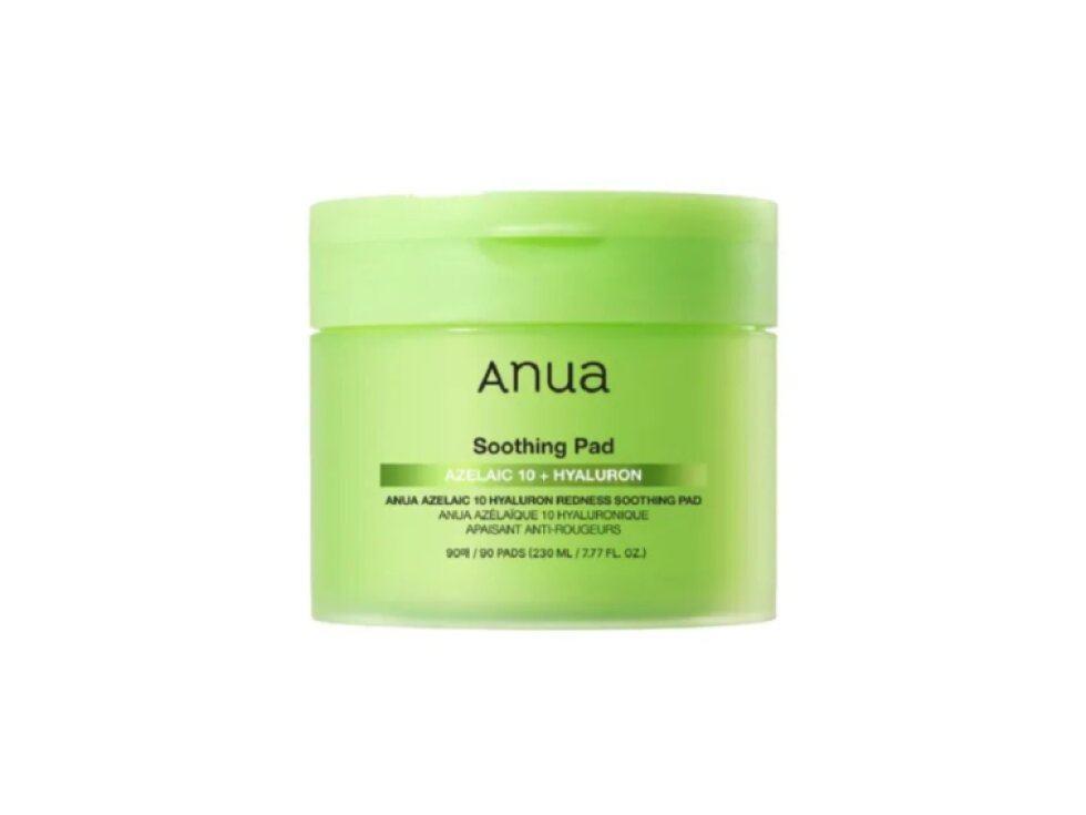 ANUA - AZELAIC 10 HYALURON REDNESS SOOTHING PAD - Zklidňující tamponky s kyselinou azelaovou a CICA komplexem 90 ks