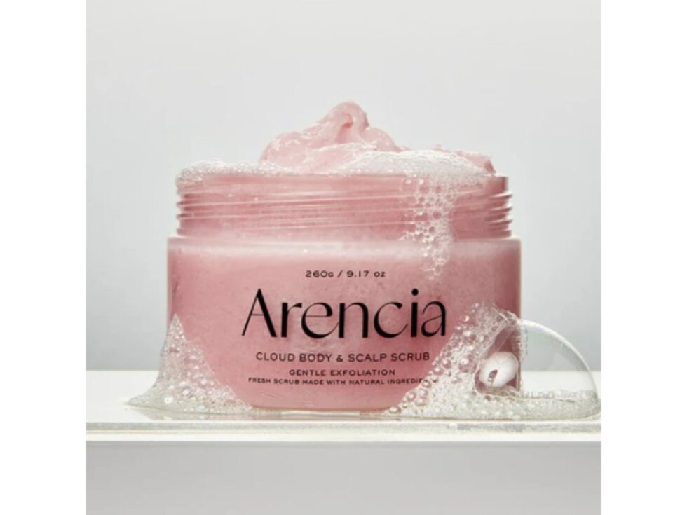 ARENCIA - FRESH CLOUD SCRUB LAVENDER & PEAR - Jemný tělový a vlasový peeling s levandulí a hruškou 260 g