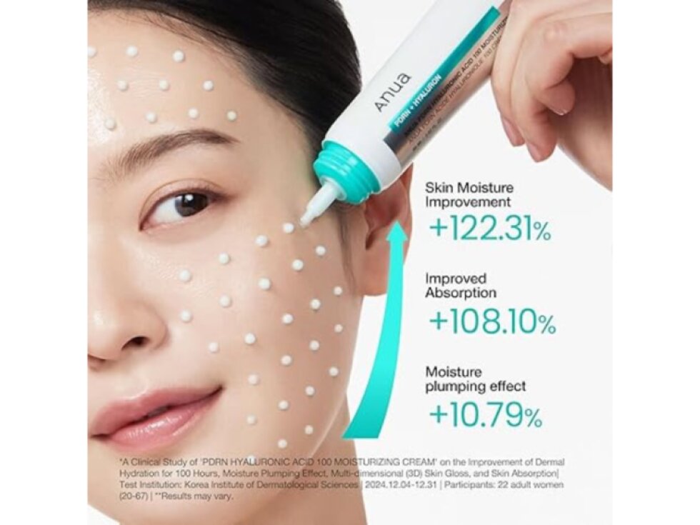 ANUA - PDRN HYALURONIC ACID 100 MOISTURE CREAM - Hydratační krém s PDRN, kyselinou hyaluronovou a kolagenem 60 ml