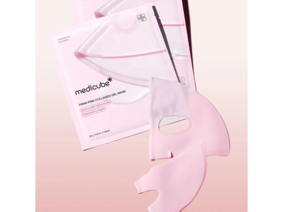 MEDICUBE - PDRN PINK COLLAGEN GEL MASK - Luxusní hydrogelová kolagenová maska s PDRN a peptidy 1 ks