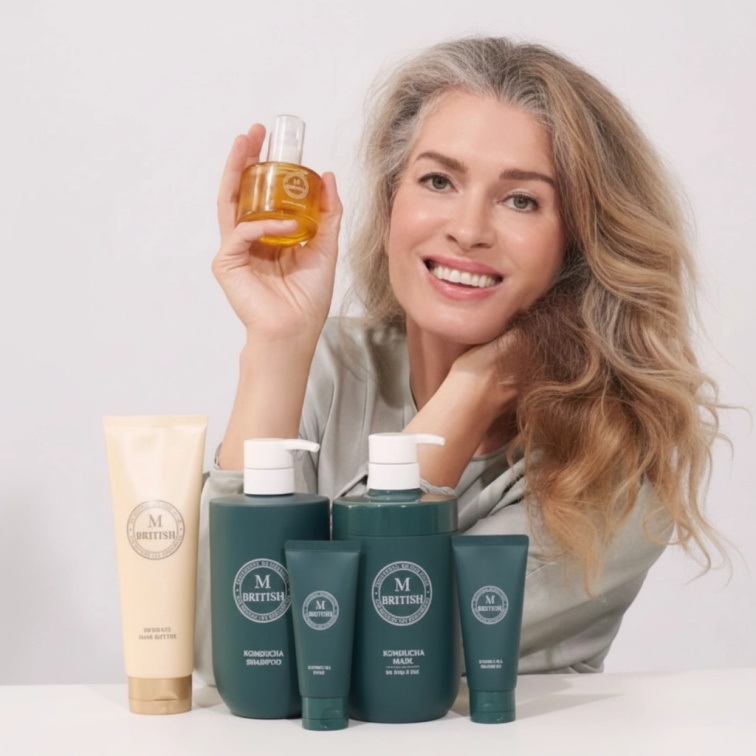 BRITISH M - KOMBUCHA SHAMPOO - Korejský vlasový šampon bez silikonů 50 ml