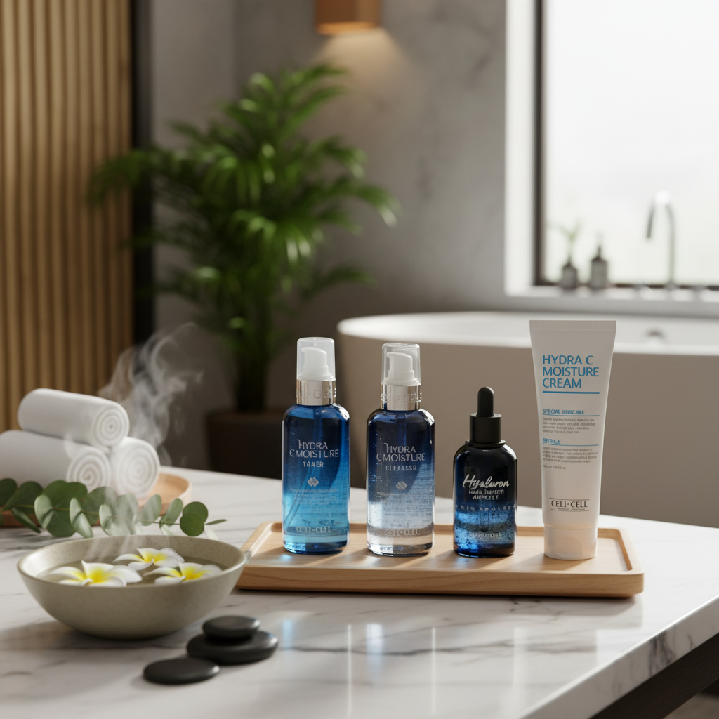 CELL BY CELL - HYDRA C MOISTURE SADA - Intenzivní hydratační sada pro suchou a dehydratovanou pleťi 4 produkty