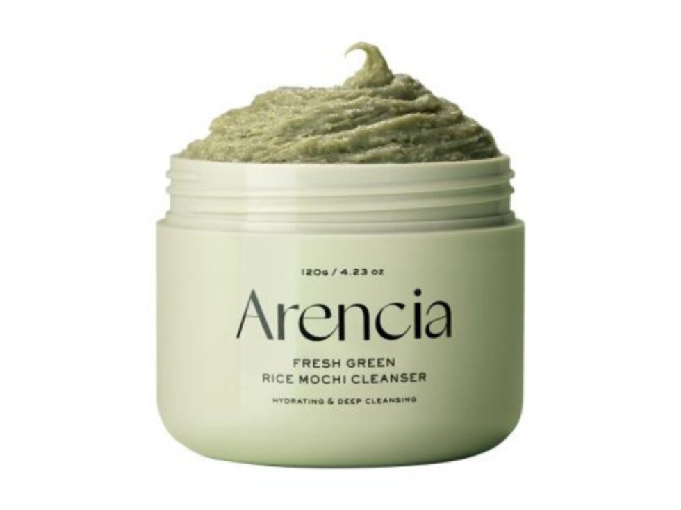 ARENCIA - FRESH GREEN RICE MOCHI CLEANSER - Zklidňující čisticí gel s rýžovým práškem 120 g