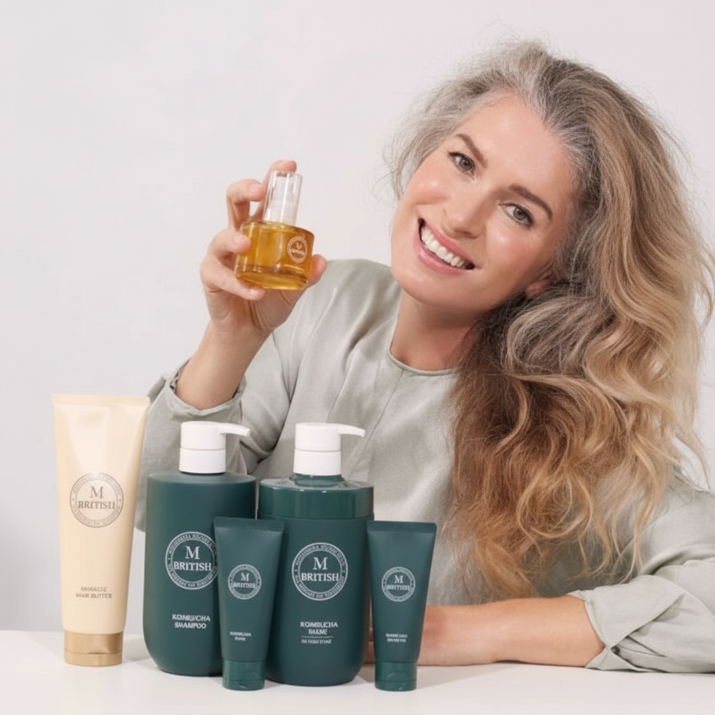 Korejský vlasový balzám BRITISH M Kombucha Mask bez silikonů 300 g