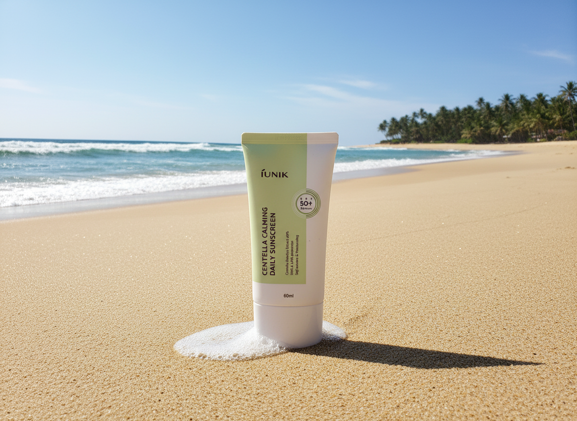 iUNIK - CENTELLA CALMING DAILY SUNSCREEN - Zklidňující denní opalovací krém s centellou SPF50+ PA++++ 60 ml