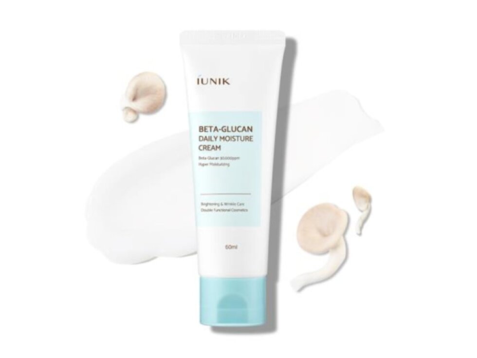 iUNIK - BETA GLUCAN DAILY MOISTURE CREAM - Denní hydratační krém s beta-glukanem pro suchou a citlivou pleť 60 ml