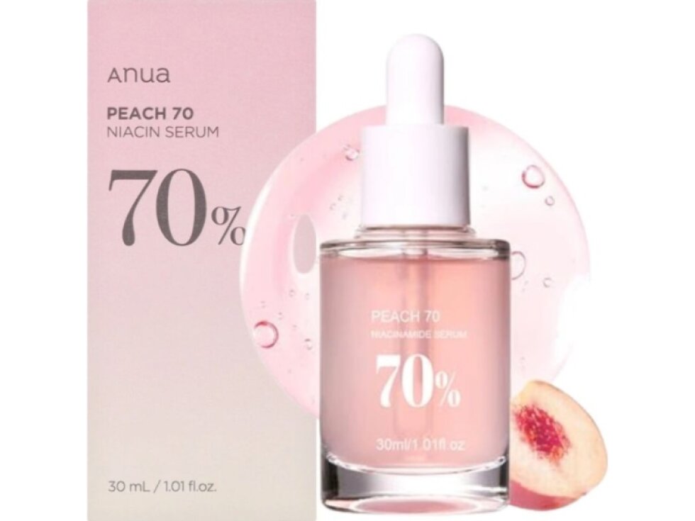 ANUA - PEACH 70% NIACINAMIDE SERUM - Rozjasňující pleťové sérum s 70 % broskvového extraktu a 10 % niacinamidu 30 ml