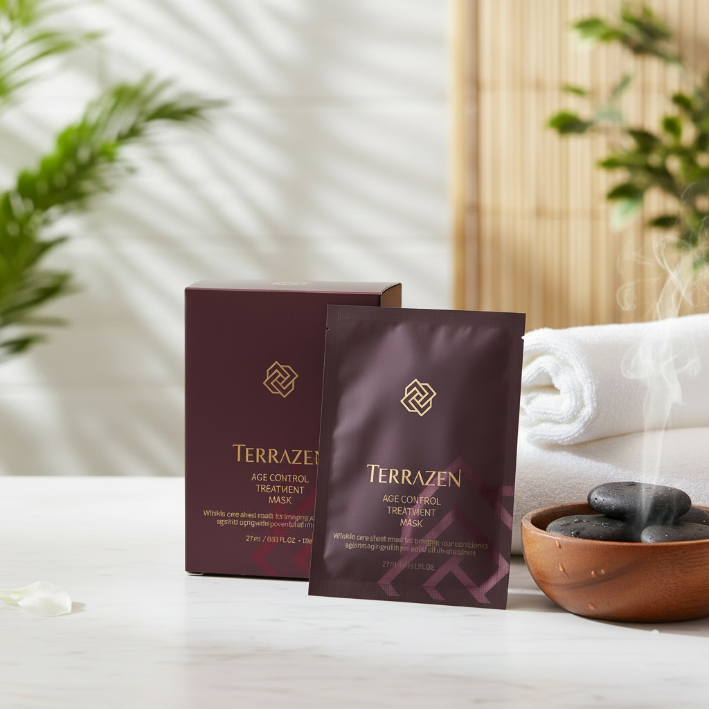 TERRAZEN - AGE CONTROL TREATMENT MASK - Liftingová textilní anti-age pleťová maska proti vráskám 27 ml
