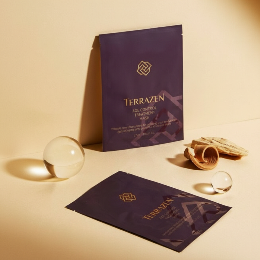 TERRAZEN - AGE CONTROL TREATMENT MASK - Liftingová textilní anti-age pleťová maska proti vráskám 27 ml