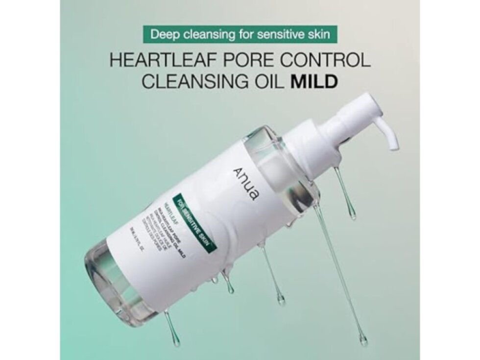 ANUA - HEARTLEAF PORE CONTROL CLEANSING OIL MILD - Jemný čisticí olej s houttuynií srdčitou pro citlivou pleť 200 ml
