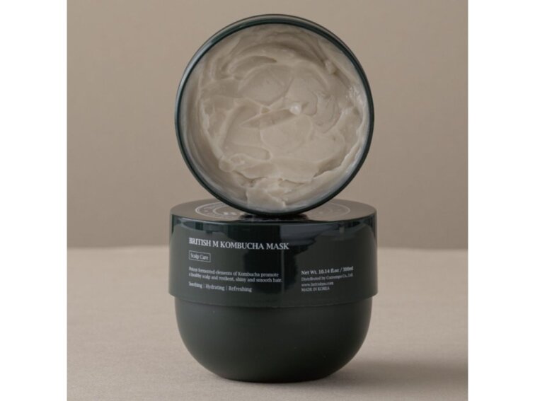 BRITISH M - KOMBUCHA MASK - Korejský vlasový balzám bez silikonů 300 g