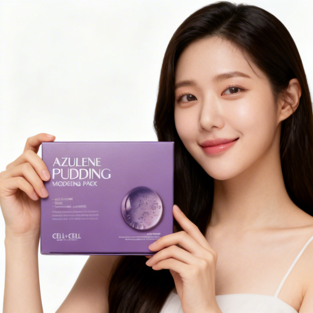 CELL BY CELL - AZULENE PUDDING MODELING MASK - SOS zklidňující pudding maska s azulénem, PDRN a glutathionem 5 masek