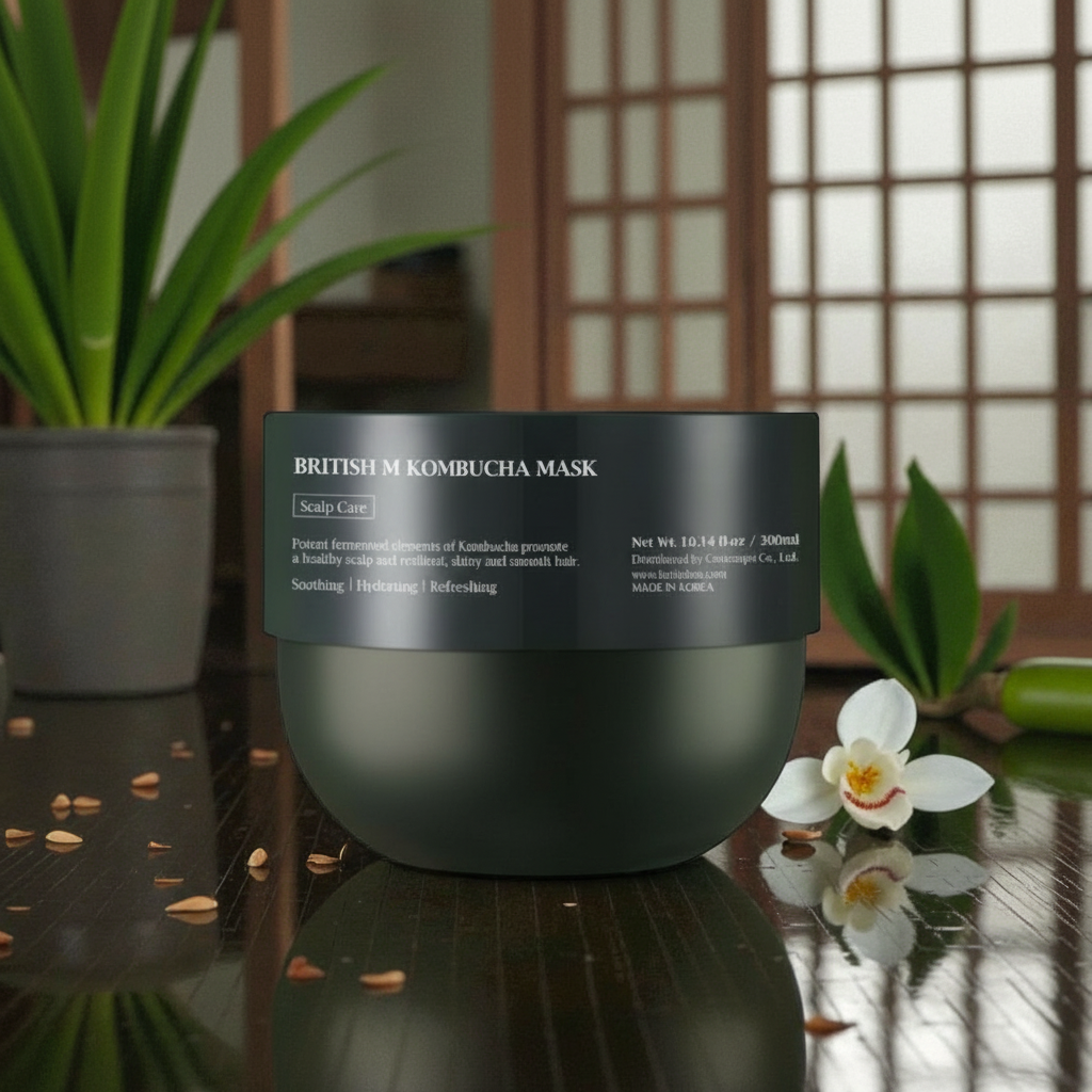 Fermentovaná kombucha maska BRITISH M pro hladké a zdravě vypadající vlasy