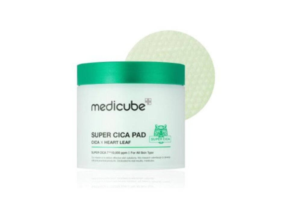 MEDICUBE - SUPER CICA TONER PAD - Zklidňující tonerové polštářky s patentovaným komplexem Super Cica7™ a přírodními extrakty 70 ks