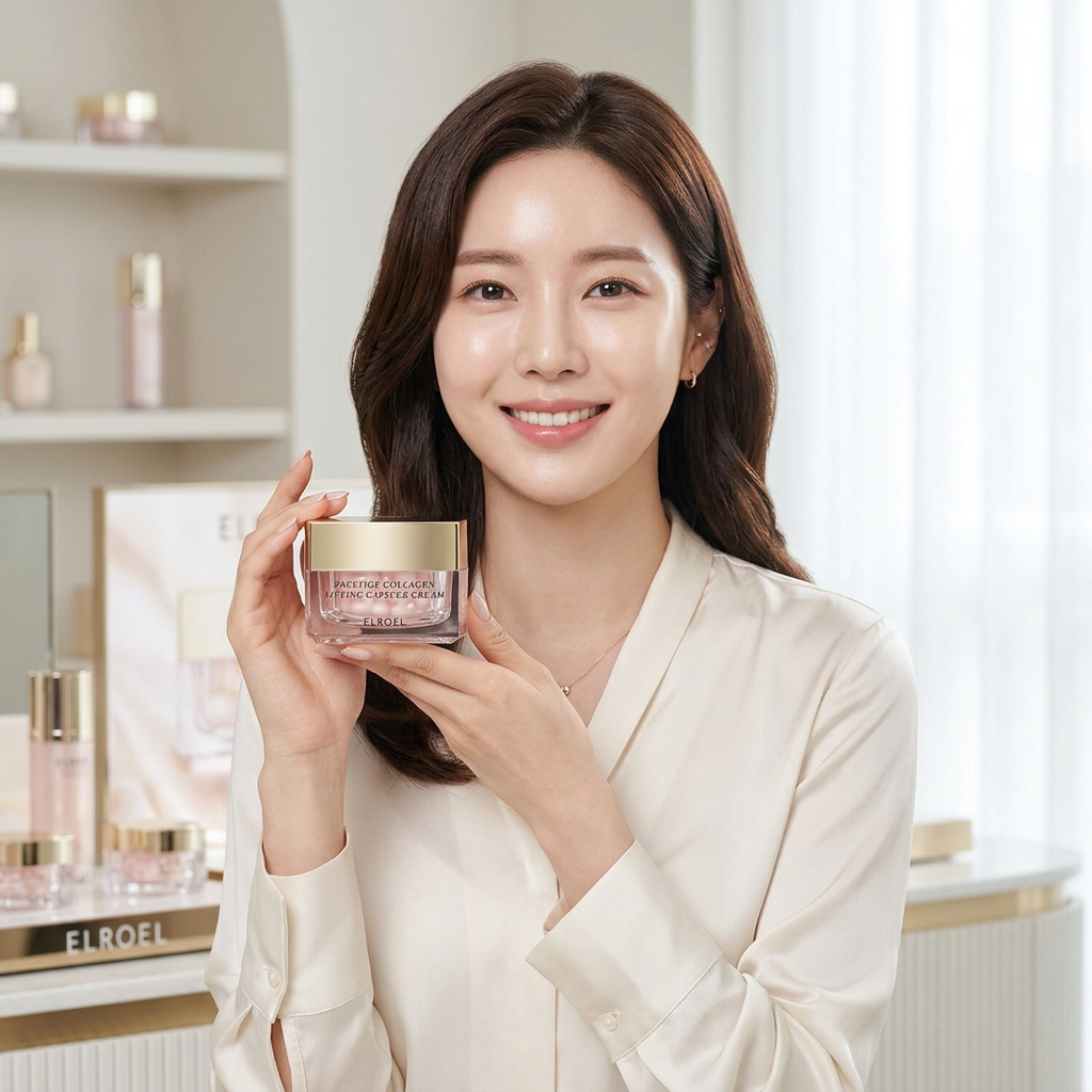 Elroel - Prestige Collagen Lifting Capsule Cream - Zpevňující kapslový krém s kolagenem, peptidy a Volufiline® 55 ml