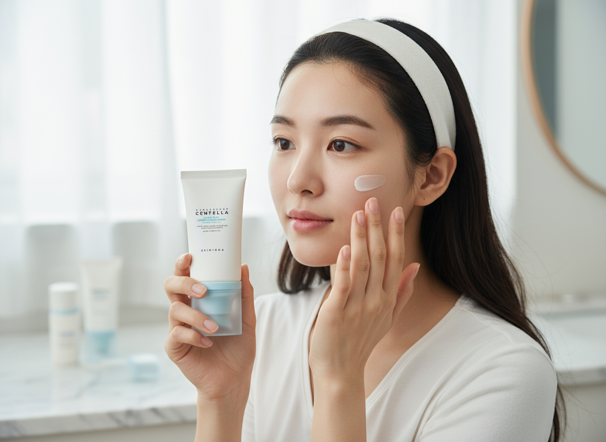 SKIN1004 - MADAGASCAR CENTELLA HYALU CICA WATER FIT SUN SERUM - Ultralehké hydratační opalovací sérum pro každodenní ochranu pleti SPF 50+ PA++++ 50 ml