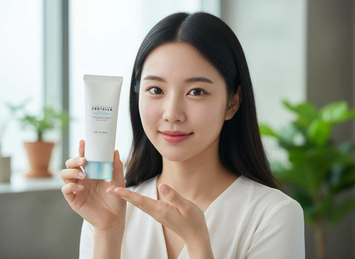 SKIN1004 - MADAGASCAR CENTELLA HYALU CICA WATER FIT SUN SERUM - Ultralehké hydratační opalovací sérum pro každodenní ochranu pleti SPF 50+ PA++++ 100 ml