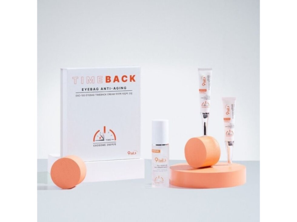 NINE TAILS - EXO-100 EYEBAG TIME BACK ANTI AGEING - Liftingový set na oční váčky a vrásky pod očima 2 x 15 ml + 60 ml