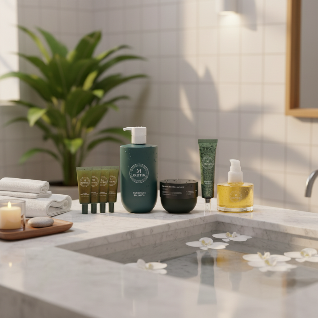 BRITISH M - KOMPLETNÍ VLASOVÝ RITUÁL S KOMBUCHOU - Profesionální 5kroková péče o pokožku hlavy a vlasy