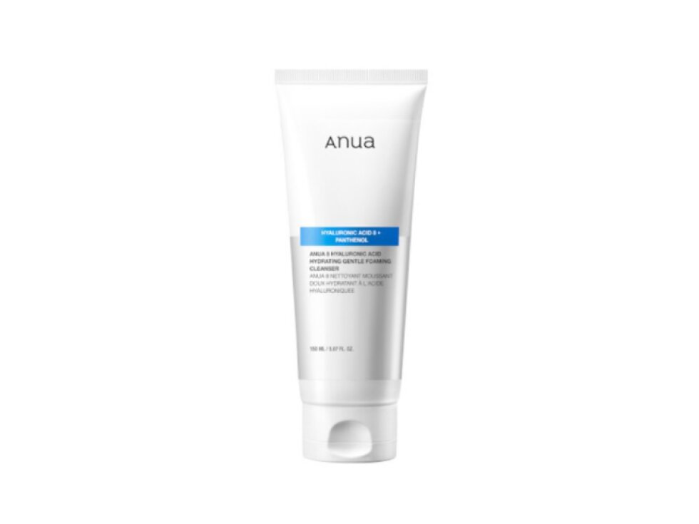 ANUA - 8 HYALURONIC ACID HYDRATING GENTLE FOAMING CLEANSER - Jemná hydratační čisticí pěna s 8 druhy kyseliny hyaluronové 150 ml