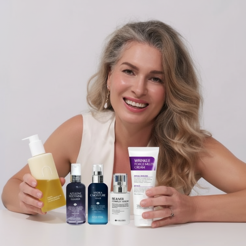 CELL BY CELL - RUTINA PODLE OLGY MENZELOVÉ - Luxusní anti-age rutina s peptidy pro zářivou a pevnou pleť 5 produktů