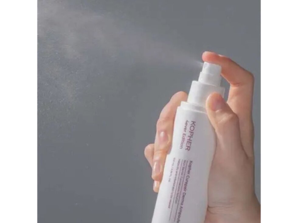 KOPHER - CUREPAIR DERMA AMPOULE - Zklidňující sprejová ampule pro obnovu kožní bariéry, hydrataci a vyvážení pleti 100 ml