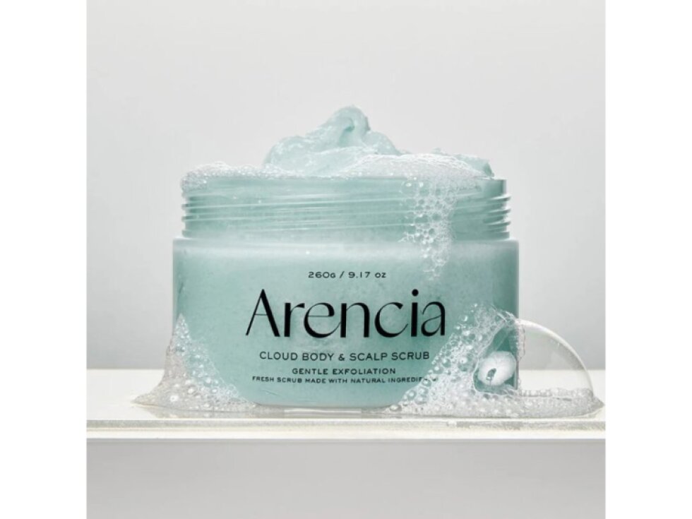 ARENCIA - FRESH CLOUD SCRUB WHITE French MINT & LILY - Jemný tělový a vlasový peeling 260 g