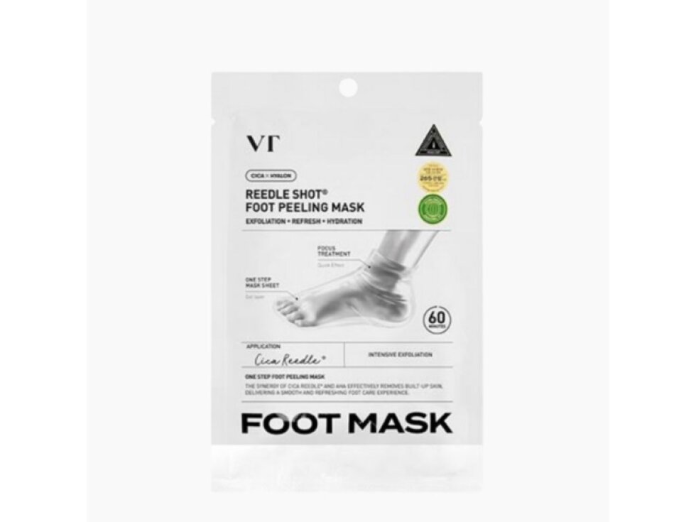 VT - REEDLE SHOT FOOT PEELING MASK - Exfoliační maska na chodidla s AHA/BHA a CICA pro jemná a hladká chodidla 1 pár