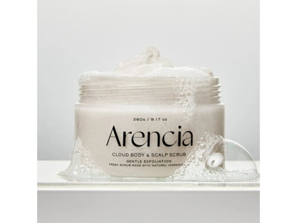 ARENCIA - FRESH CLOUD SCRUB WHITE TEA & NEROLI - Jemný tělový a vlasový peeling s bílým čajem a neroli 260 g