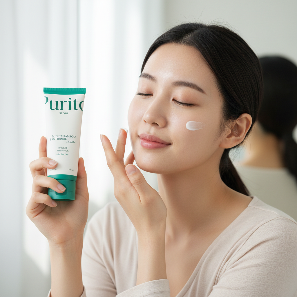 PURITO SEOUL - MIGHTY BAMBOO PANTHENOL CREAM - Intenzivně zklidňující hydratační krém s panthenolem a bambusem 100 ml