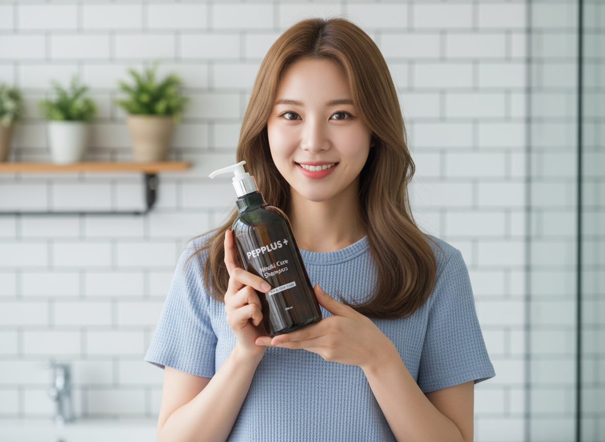 PEPPLUS+ - HINOKI CARE SHAMPOO - Zklidňující šampon s hinoki vodou pro zdravou pokožku hlavy a silnější vlasy 500 ml