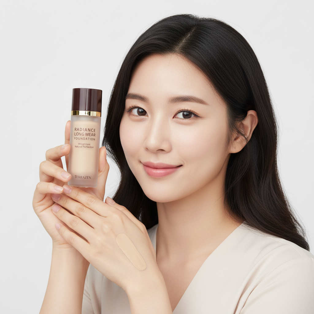 TERRAZEN - RADIANCE LONG WEAR FOUNDATION - Sametový dlouhotrvající protivráskový make-up s anti-aging složkami - Odstín 23 Natural Beige 30 ml