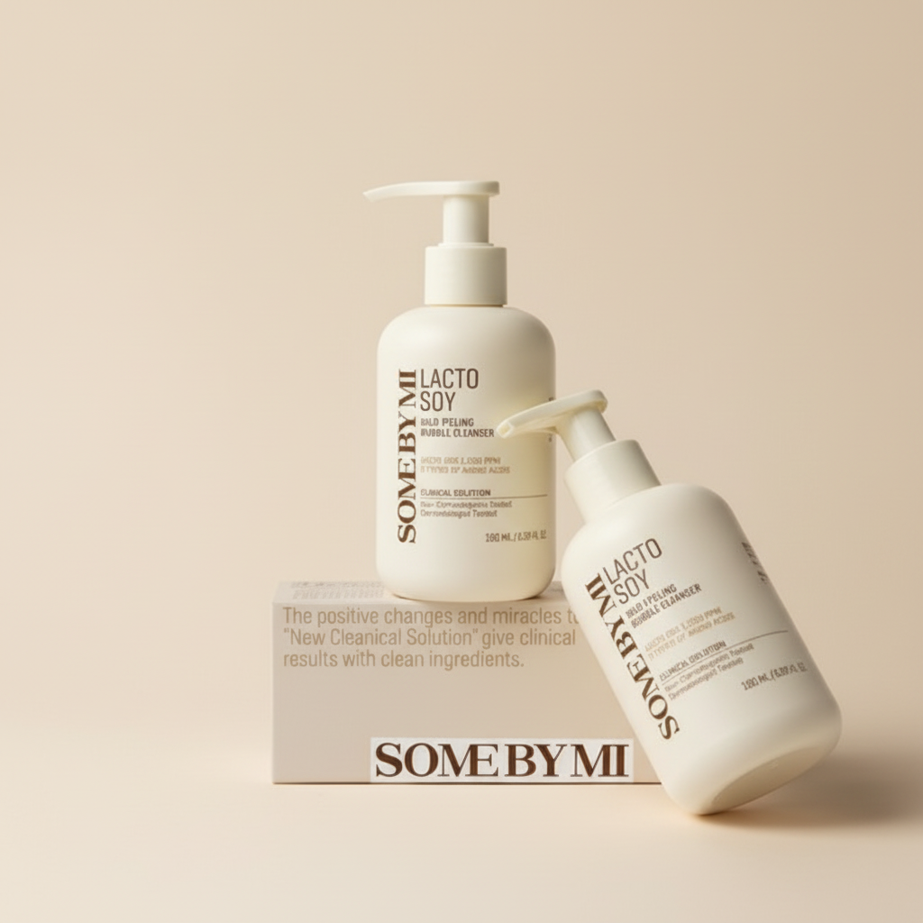SOME BY MI – Lactosoy Mild Bubble Peeling Cleanser – Jemný peelingový čisticí gel s fermentovanou sójou 180 ml