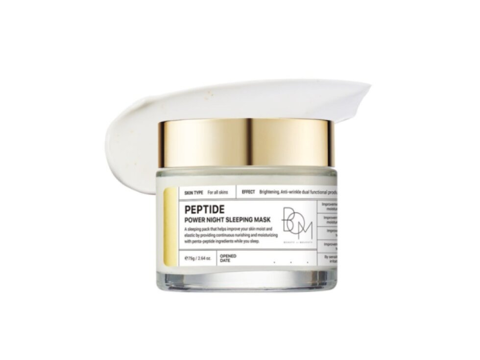 B.O.M. - PEPTIDE POWER NIGHT SLEEPING MASK - Noční maska s peptidy a 24k zlatem 75 ml