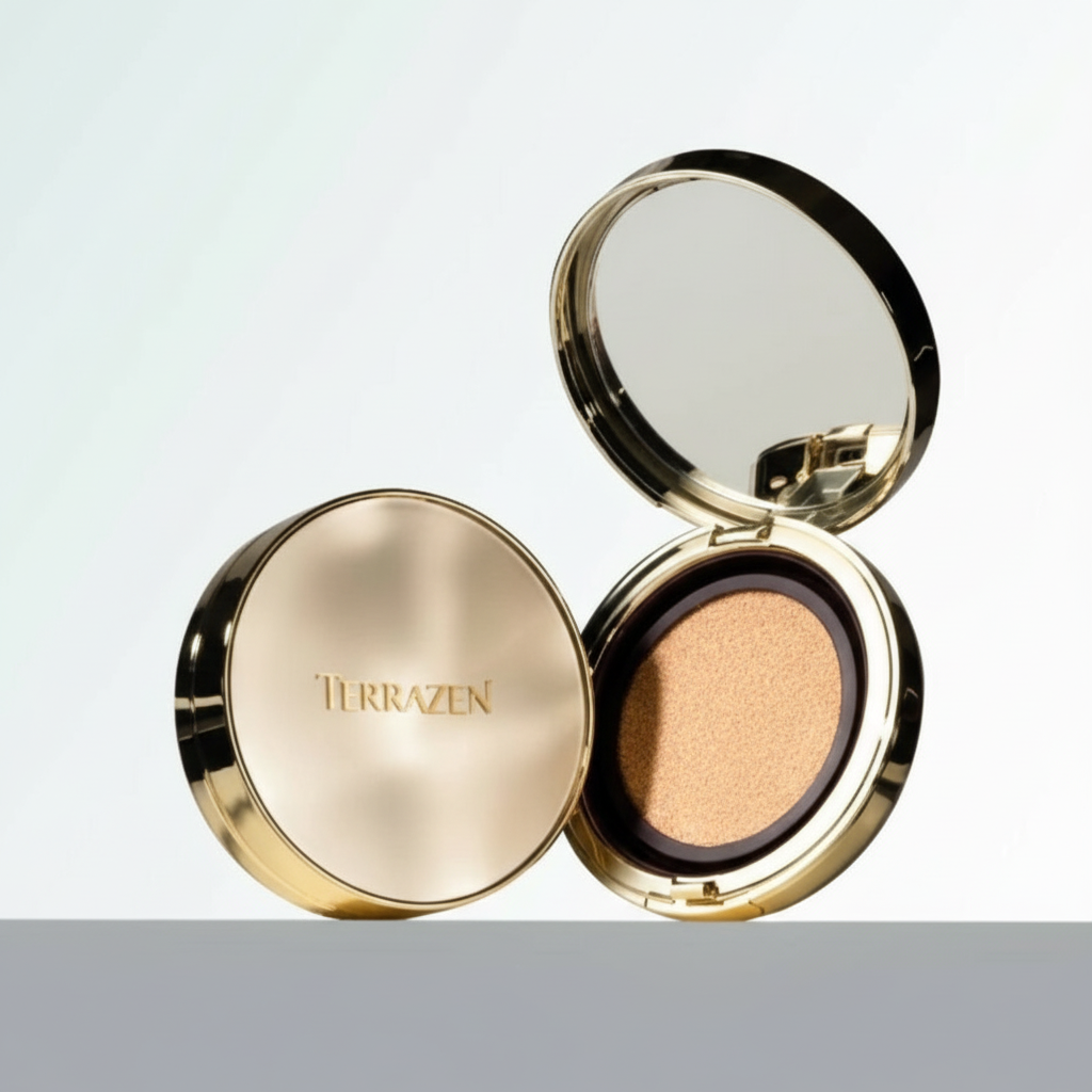 TERRAZEN - PERFEC FINISH CUSHION - Perfektně krycí cushion make-up s anti-aging účinkem a SPF50+ PA++++ Odstín 23 Natural Beige 15 g + náhradní náplň 15 g