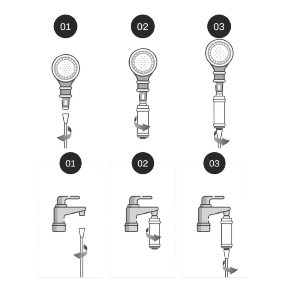 Spavely - Vitamin Shower Filter - Vitaminový sprchový filtr s vitamínem C - Vůně růže