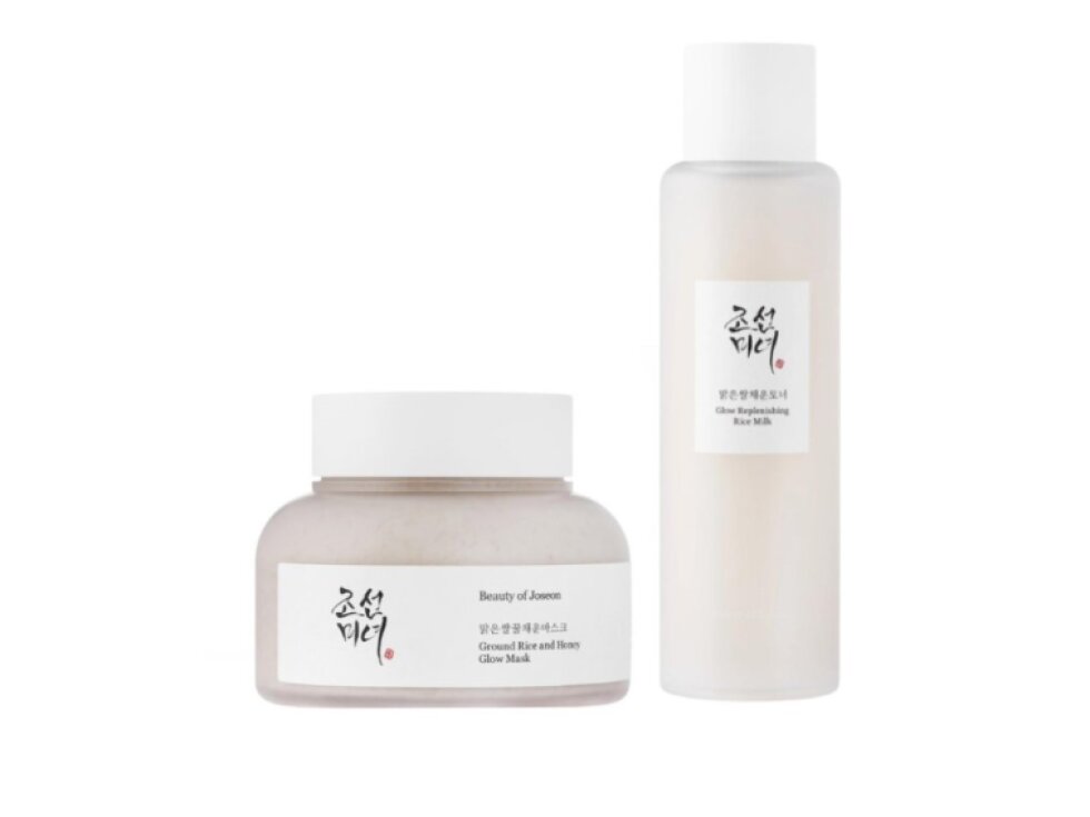 BEAUTY OF JOSEON - GLOW CHARGING RICE DUO - Rozjasňující rýžová duo sada s medovou maskou pro zdravý glow 150 ml + 150 ml