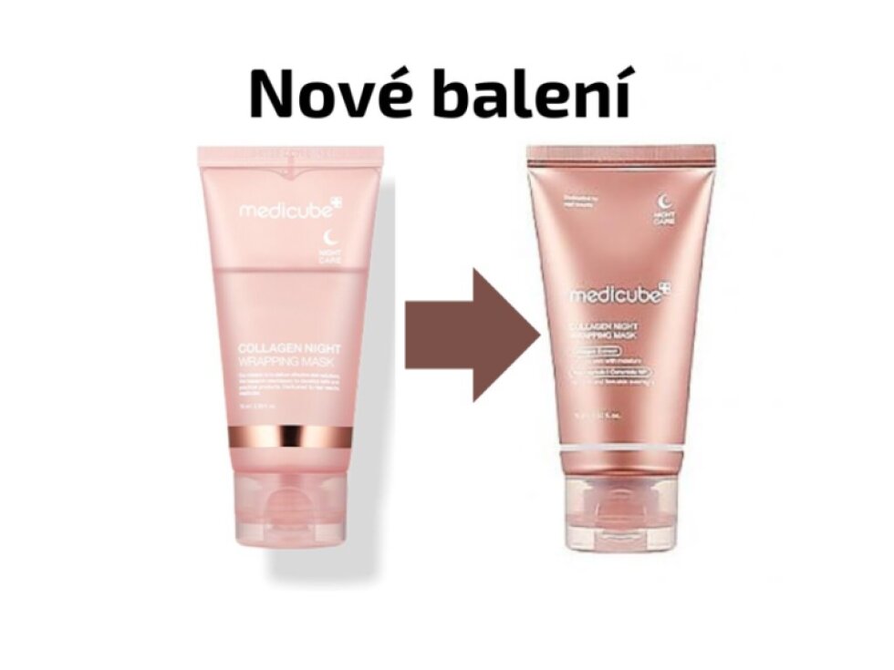 MEDICUBE - COLLAGEN NIGHT WRAPPING MASK - Noční kolagenová maska pro regeneraci, hydrataci a zpevnění pleti 75 ml