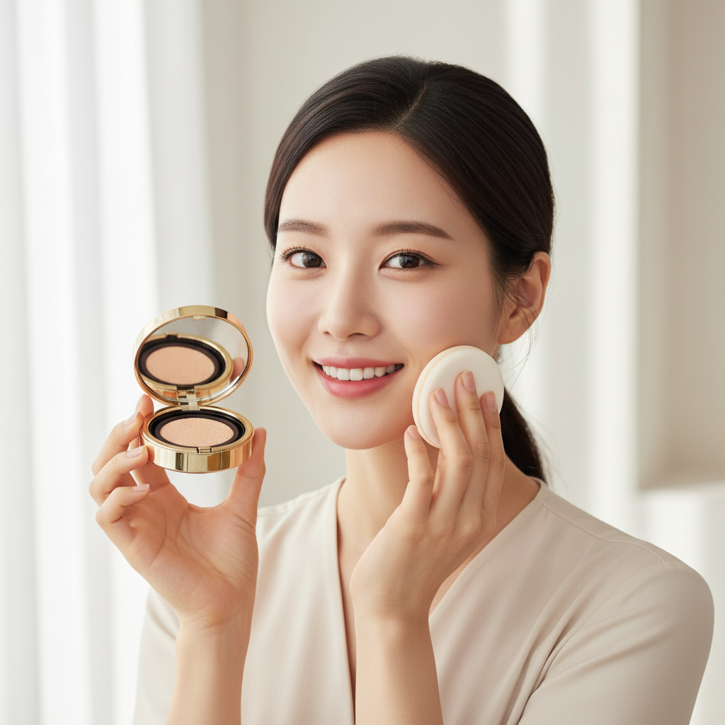 TERRAZEN - PERFEC FINISH CUSHION - Perfektně krycí cushion make-up s anti-aging účinkem a SPF50+ PA++++ Odstín 23 Natural Beige 15 g + náhradní náplň 15 g