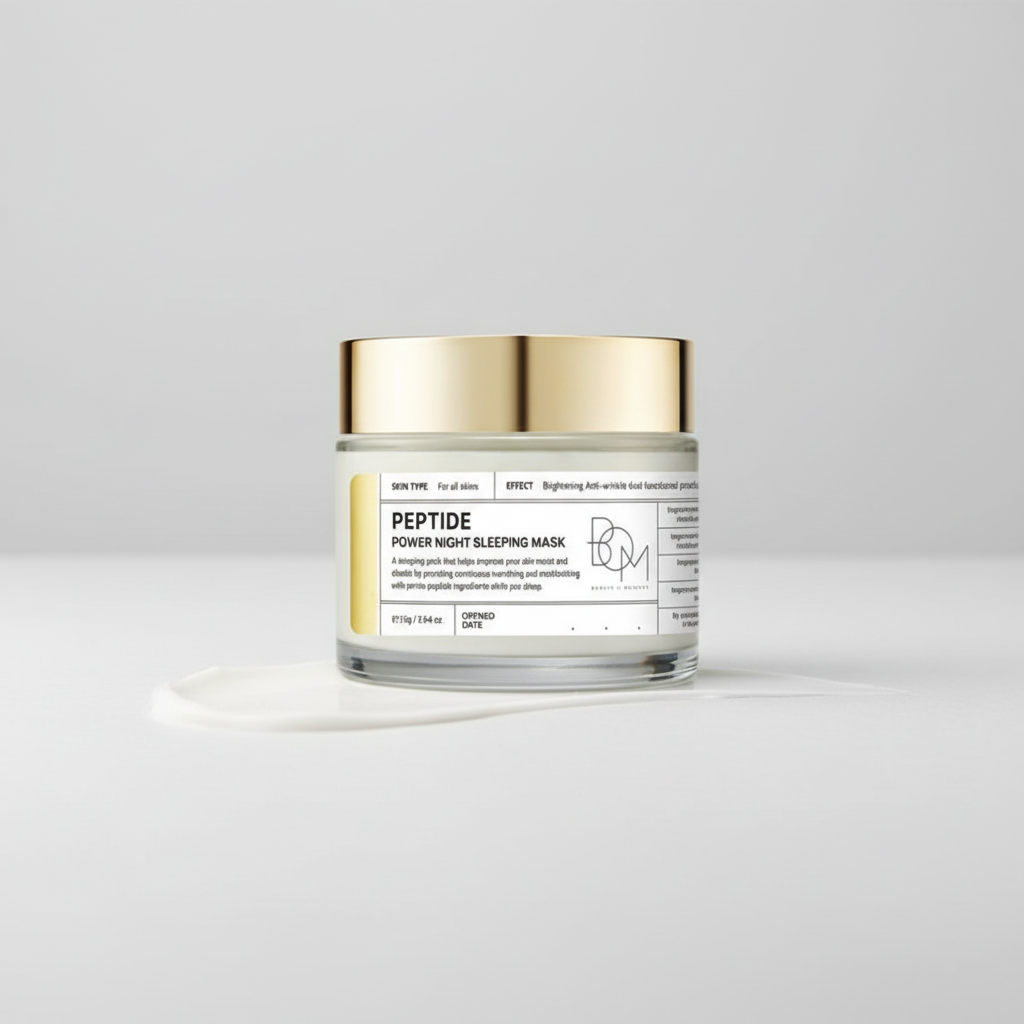 B.O.M. - PEPTIDE POWER NIGHT SLEEPING MASK - Noční maska s peptidy a 24k zlatem 75 ml