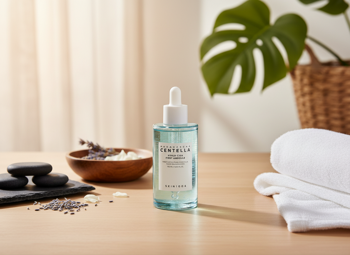 SKIN1004 - MADAGASCAR CENTELLA HYALU-CICA FIRST AMPOULE - První zklidňující ampule s extrémně vysokým obsahem Centella Asiatica pro obnovu a hydrataci pleti 100 ml