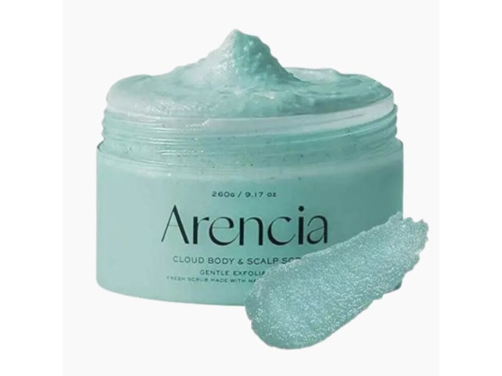 ARENCIA - FRESH CLOUD SCRUB WHITE French MINT & LILY - Jemný tělový a vlasový peeling 260 g