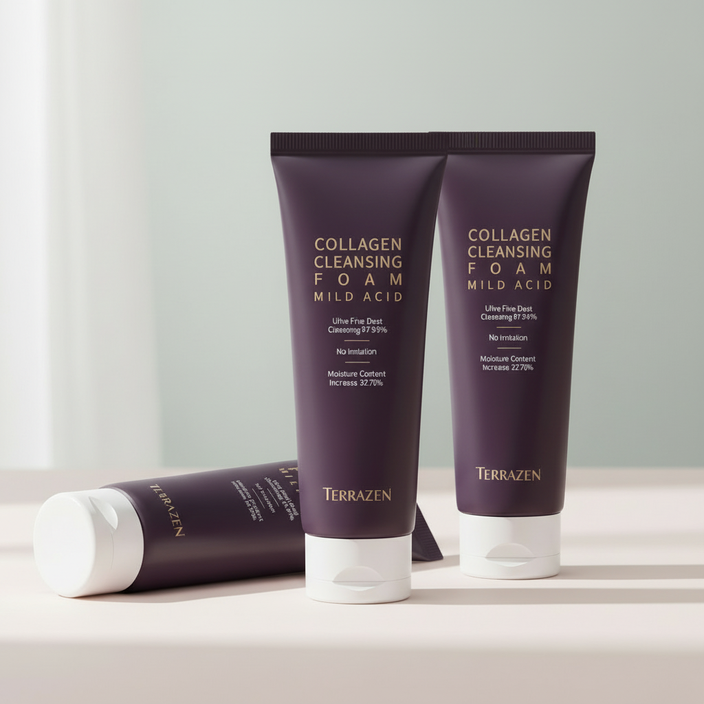 TERRAZEN - COLLAGEN CLEANSING FOAM - Jemná odličovací a čisticí pěna s kolagenem pro každodenní péči 140 ml