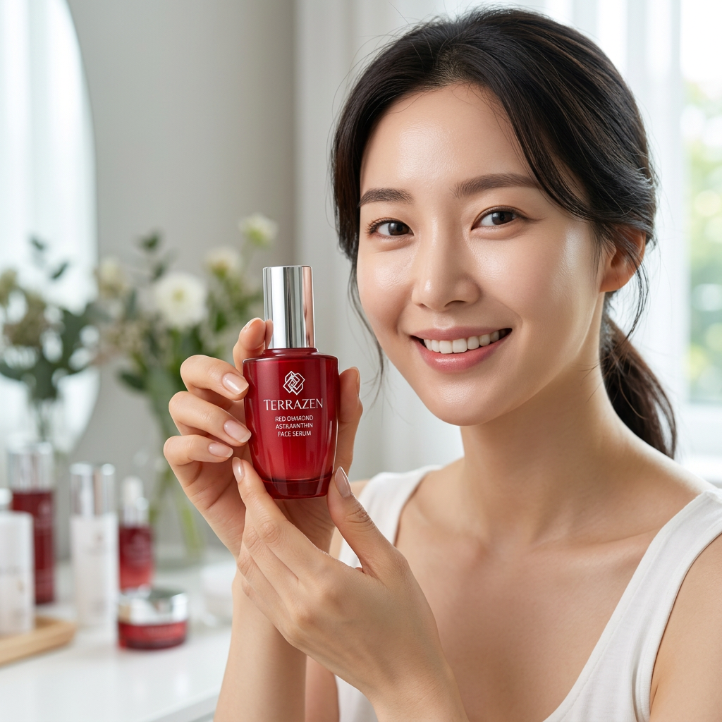 Terrazen - Red Diamond Astaxanthin Face Serum - Luxusní antioxidační sérum s astaxanthinem, resveratrolem a glutathionem 50 ml