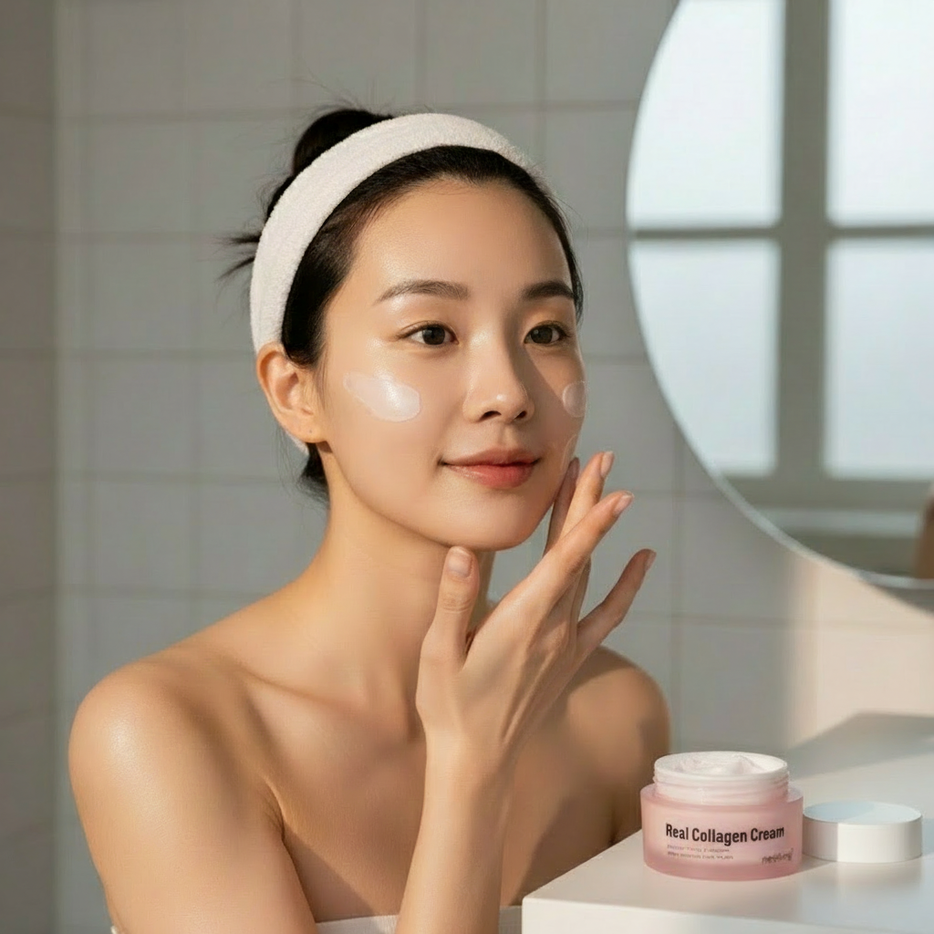 MEDITIME - REAL COLLAGEN CREAM - Hydratační, rozjasňující a zpevňující pleťový krém s hydrolyzovaným kolagenem 50 ml